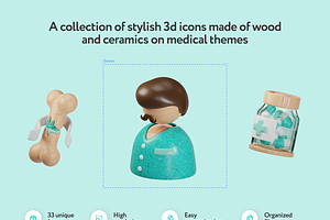 Medwoo Medical 3D Icons