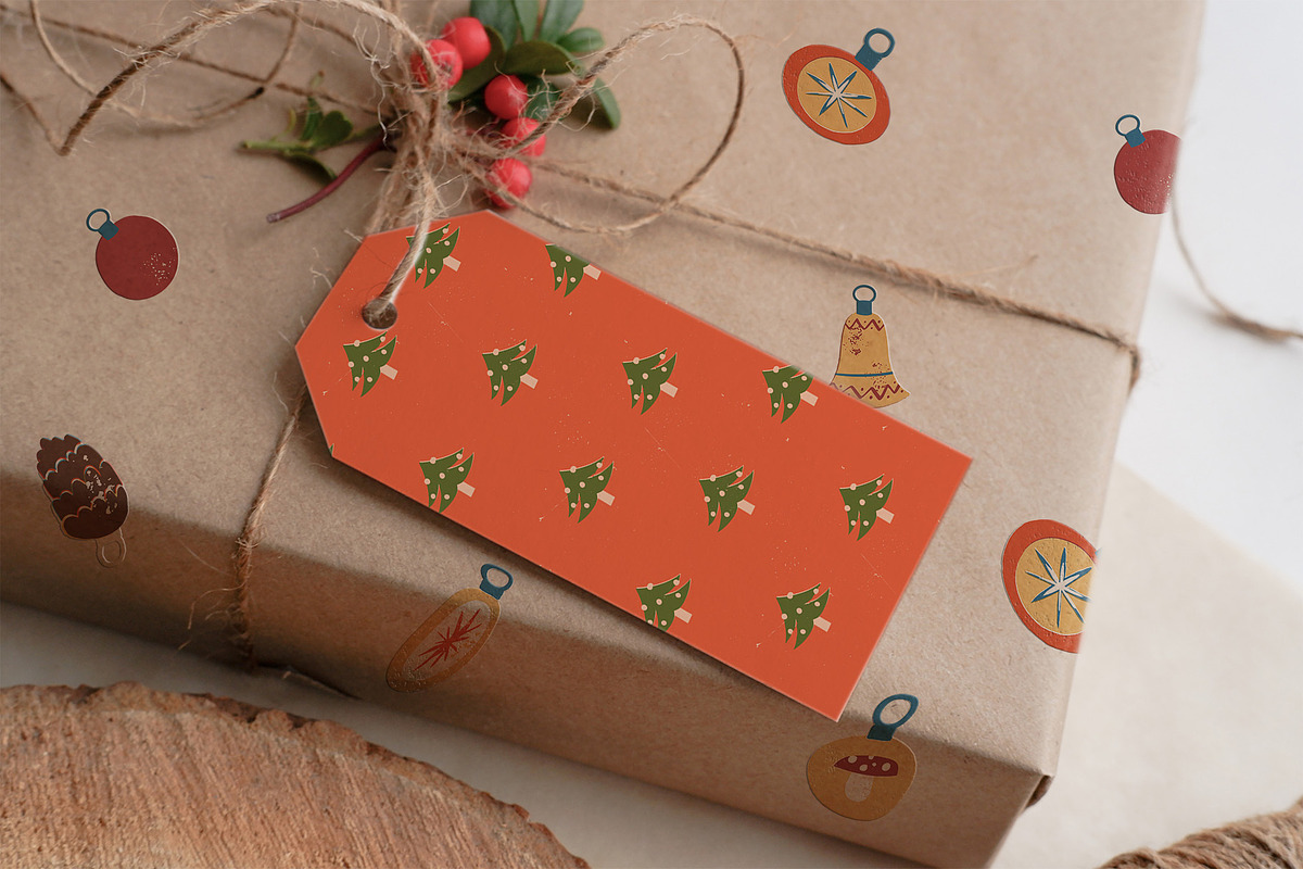 Happy Holidays set: retro edition, a Decorative Illustration by Paper Cherry (Photo 14 of 21)