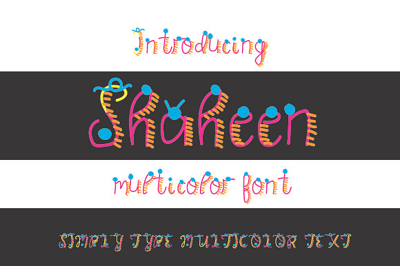 Shaheen Multicolor Font preview 3