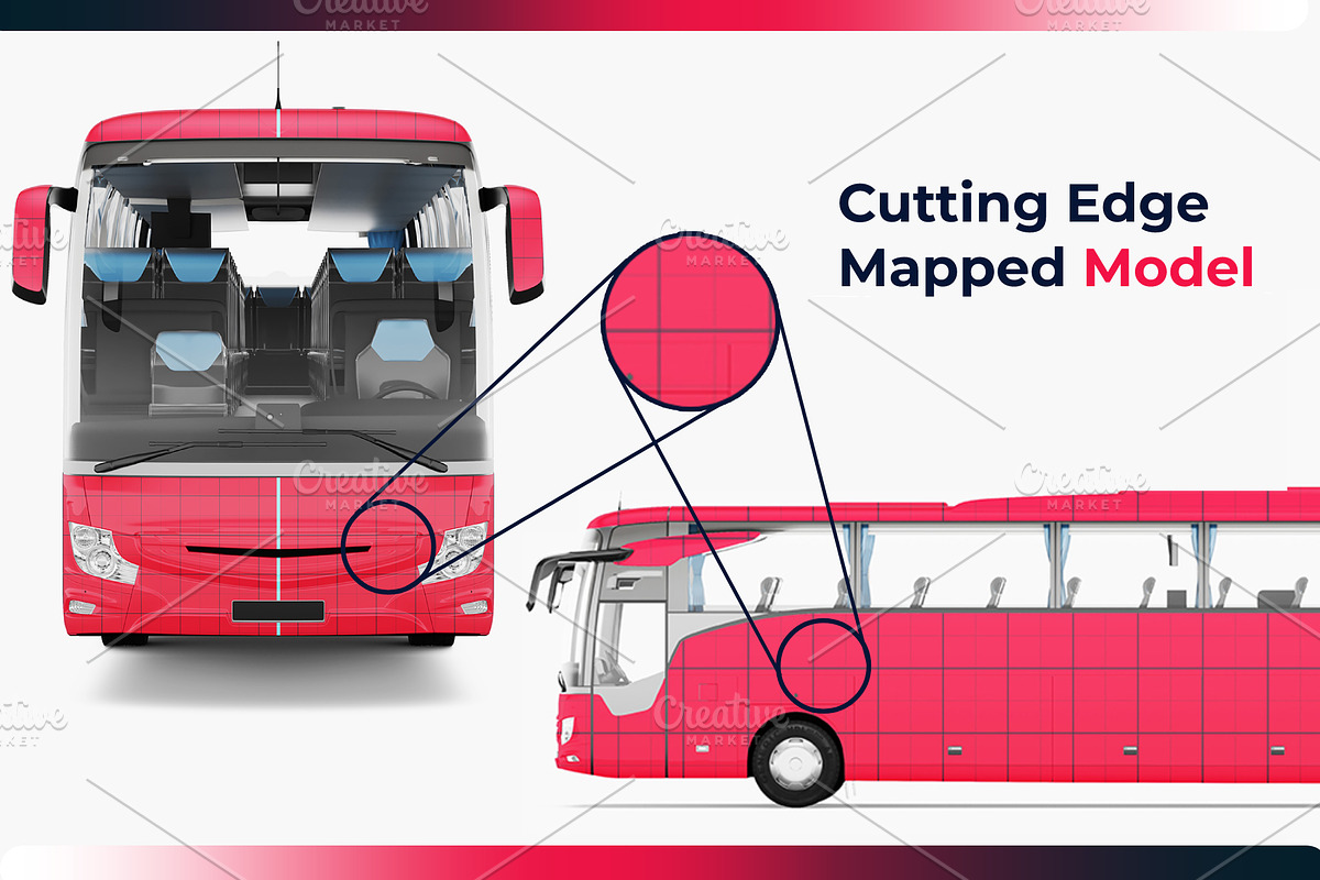 Multiple View Coach Bus Mockup, a Product Mockup by SPEED APEX (Photo 2 of 4)