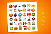 Halloween Emojis Set, an Emoji Icon by Voysla's Shop (Thumbnail 2 of 6)