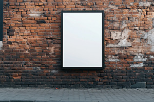 Blank white poster in a black frame, an Architecture Photo by MistyDay