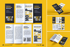 Trifold Brochure Mockup Sets, an Advertising Mockup by Artnivora.Std