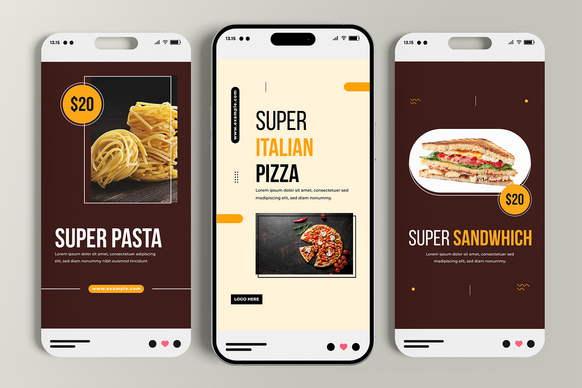 Tasty Food Social Media Story, a Social Media Template by MightyDesign (Photo 3 of 6)