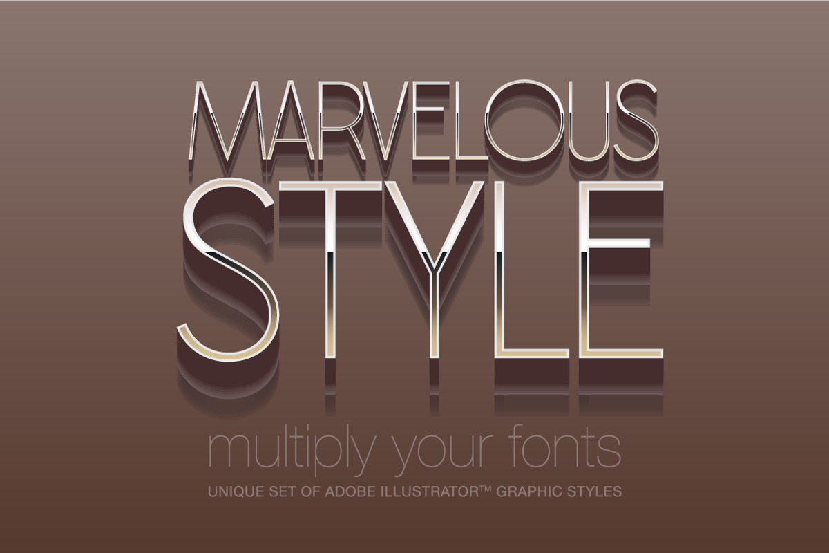 Adobe Illustrator styles Marvelous