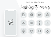 Gray Instagram Story Highlight Icons, a Social Media Template by Blog&Glow (Thumbnail 1 of 4)