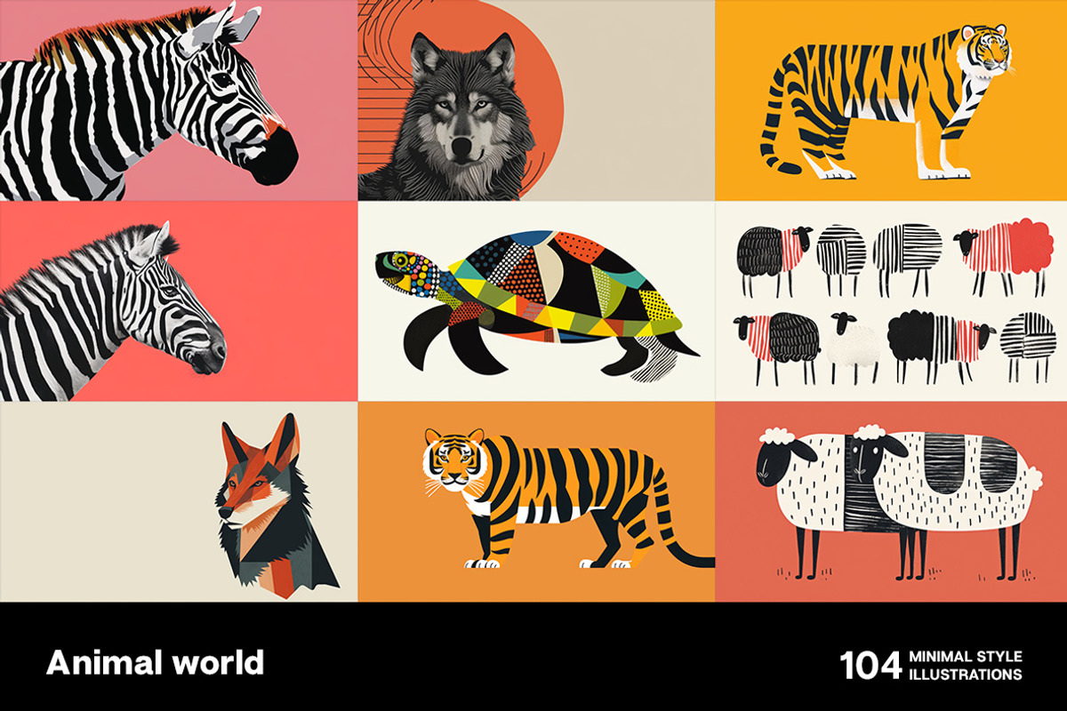 Animal world. 104 images, an Animal Illustration by Handmadefont (Photo 6 of 17)