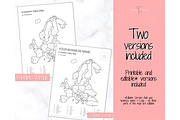 Europe Sales Map, EDITABLE Color In, a Stationery Template by Templatables (Thumbnail 8 of 10)