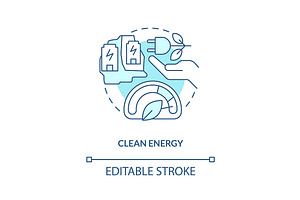 Clean energy blue concept icon, an Icon by IMG Visuals