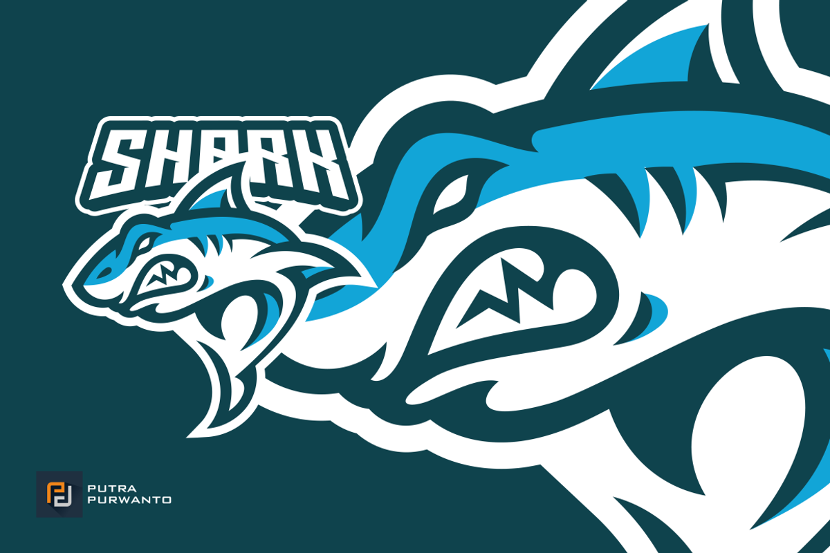 Cartoon Shark Mascot Logo, a Branding & Logo Template by putra_purwanto (Photo 1 of 2)
