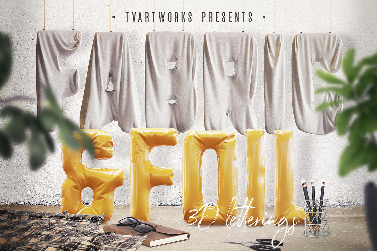 Foil & Fabric Lettering Duo, a Graphic by TVartworks (Photo 1 of 13)