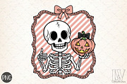 Halloween Skull Heart Hand-Drawn Fra, an Illustration by Libby Wishes (Thumbnail 1 of 6)