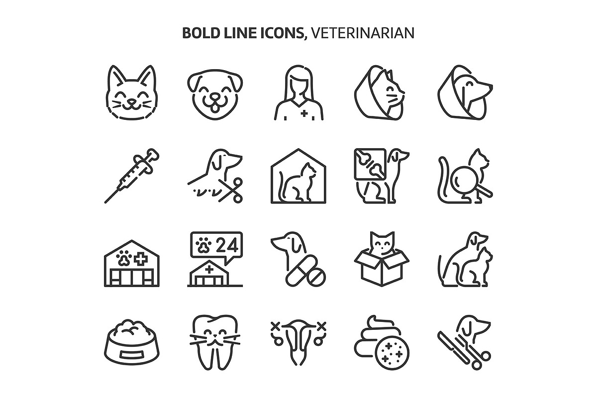 Bold Line Icons, an Outline Icon by Howcolour (Photo 40 of 151)