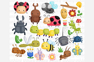 Cute Bugs Clipart - Bugs Types