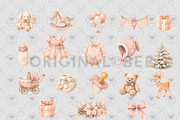 Winter Snowflake Baby Clipart, a Decorative Illustration by BigCakeBee (Thumbnail 3 of 4)