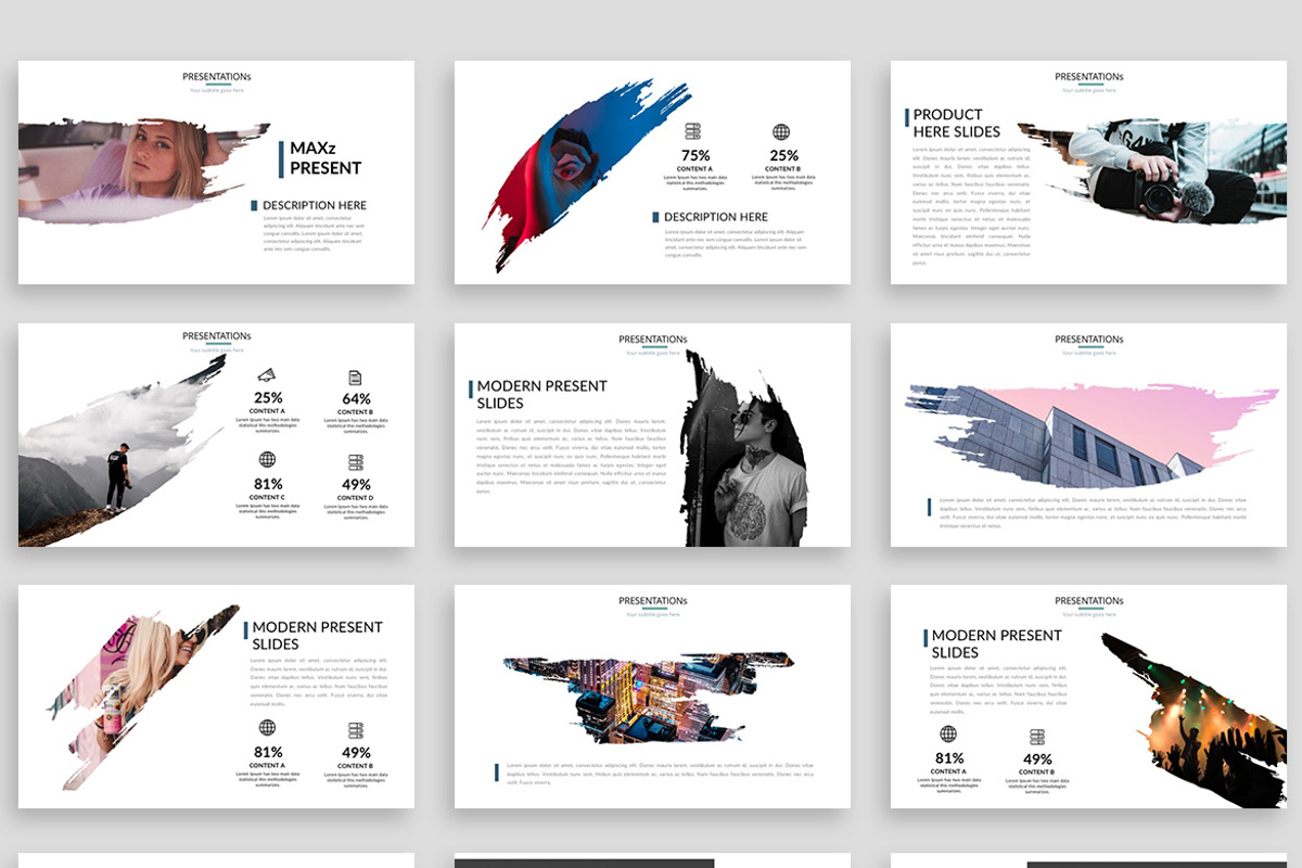 Maxz Minimal Powerpoint templates, a Presentation Template by Graphicgo (Photo 3 of 11)