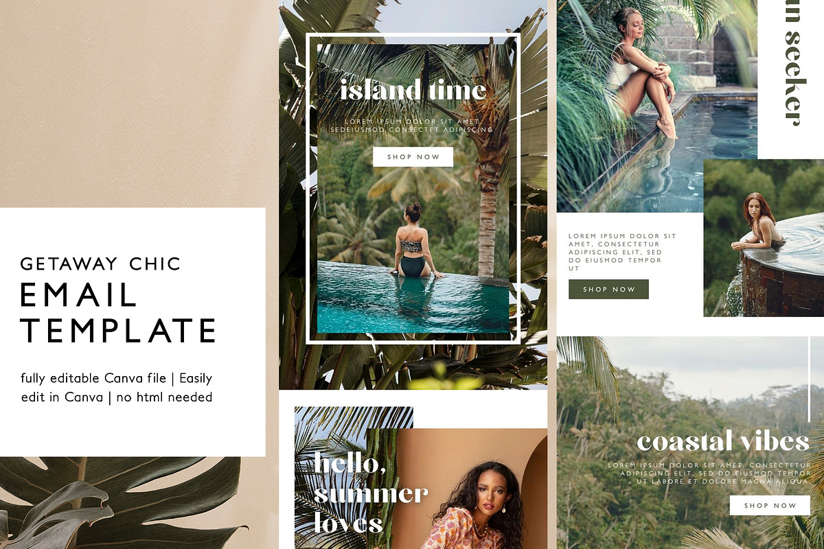 Retro Boho Email Marketing Template, an Email Template by KikiBunnyCreative