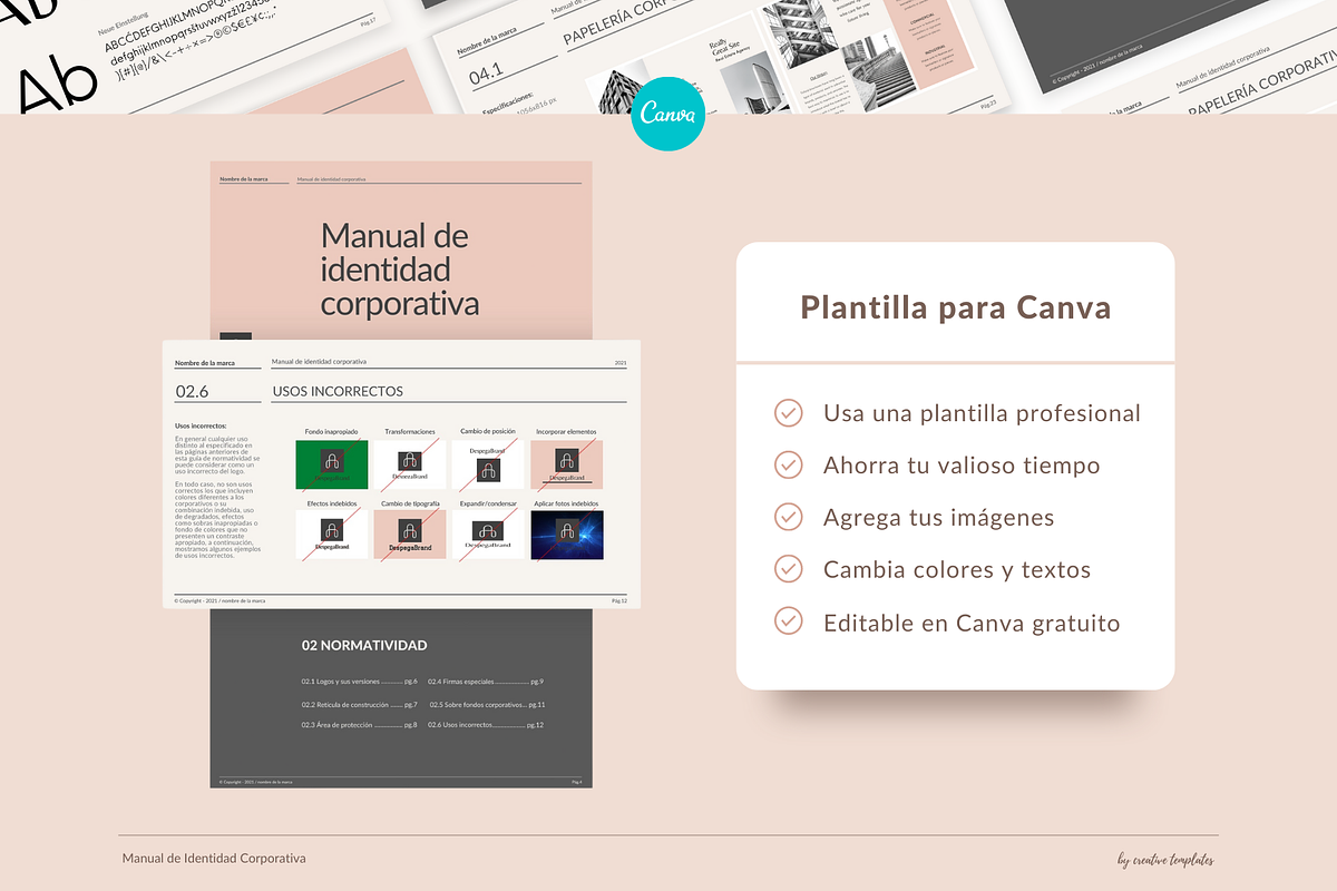 Manual Identidad Corporativa Canva, a Brochure Template by byCreativeTemplates (Photo 3 of 8)