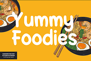 Yummy Foodies Font, a Sans Serif Font by Scratch Design (Thumbnail 1 of 7)
