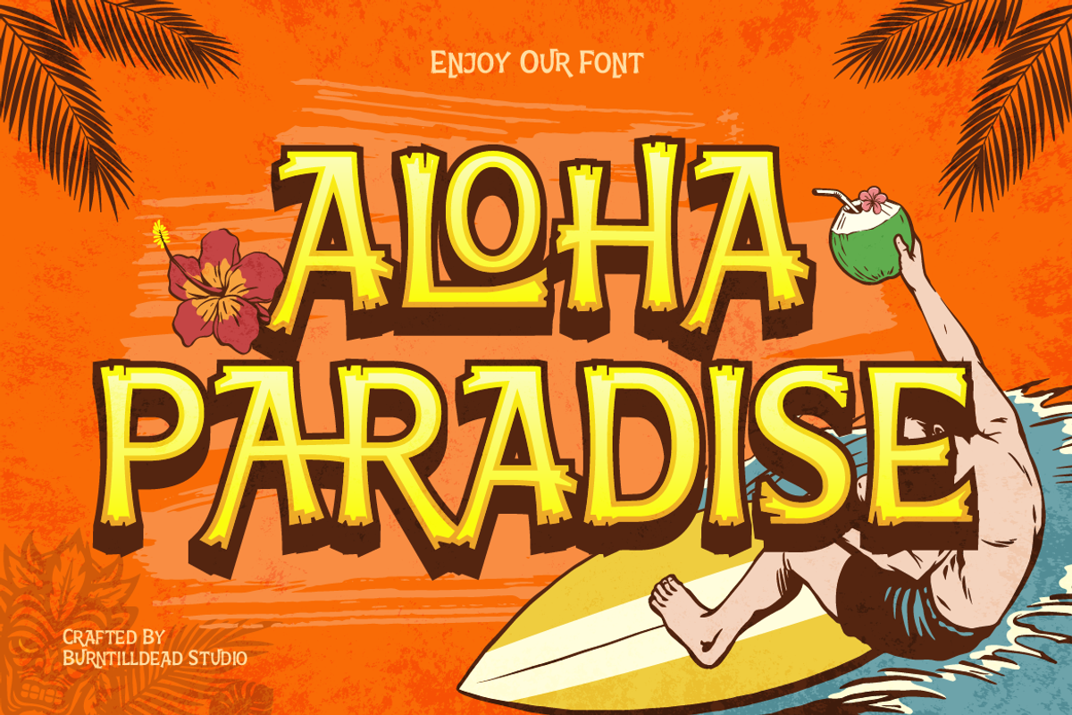 Calathea - Fun Hawaiian Font, a Symbol Font by Artisan Themes (Photo 10 of 10)
