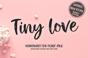 Tiny Love # Update! New Style!, a Script Font by Larin Type Co.