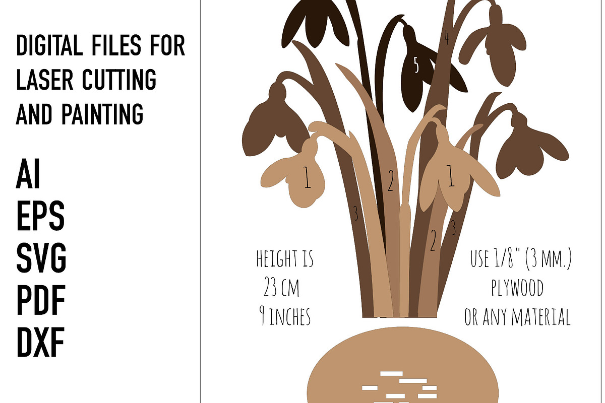 Snowdrops, an Object Graphic by HelloWood (Photo 2 of 3)