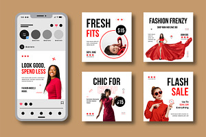 Fashion Social Media Post Layout, a Social Media Template by MightyDesign