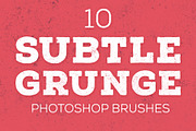 10 Subtle Grunge Photoshop Brushes, a Brush Add-On by Spoon Graphics (Thumbnail 1 of 3)