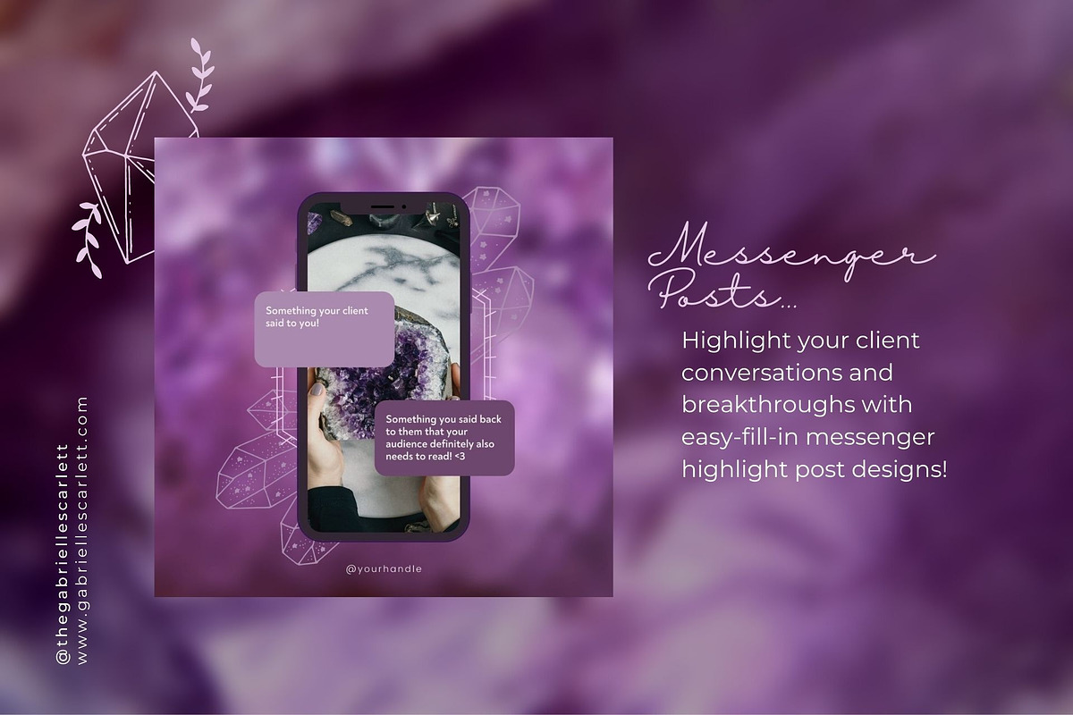 Amethyst | Witchy Social Templates, a Social Media Template by Gabrielle Scarlett Design (Photo 2 of 7)