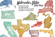 Watercolor States, an Illustration by Valeri Nick (Thumbnail 1 of 3)