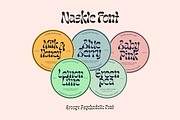 Naskle - Groovy Psychedelic Font, a Font by creativemedialab (Thumbnail 7 of 9)