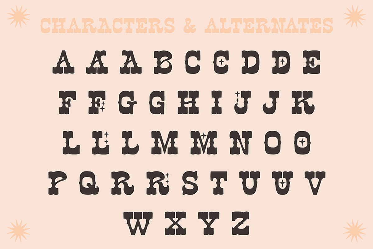 Vaquero • Western handdrawn typeface, a Handwritten Font by Pony Gold Studio (Photo 2 of 4)