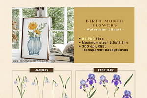 Birth Month Flowers & Vases