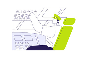 Cruising altitude abstract concept, a Transportation Illustration by Visual Generation