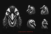 10 Bundle Dark Art Cassowary Bird, an Illustration by Morspective (Thumbnail 3 of 7)