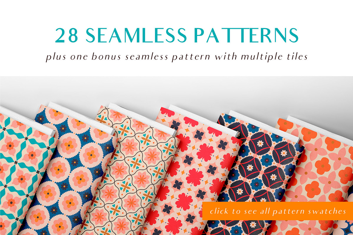 Floral Tiles - Patterns and Tiles, a Pattern Graphic by iliveinoctober (Photo 4 of 8)
