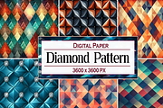 Diamond | Geometric Digital Paper, a Pattern Graphic by Printable Treasure (Thumbnail 2 of 3)