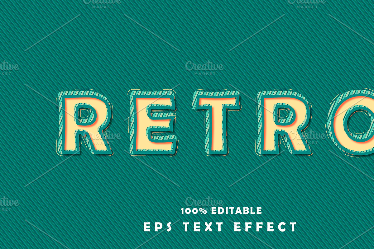 retro text effect layer style, a Layer Style Add-On by mijli (Photo 2 of 2)