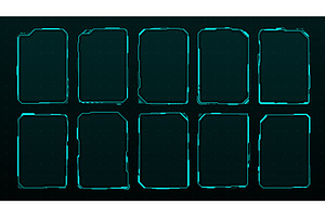 Futuristic HUD frames, interface, a Technology Illustration by Vector Tradition