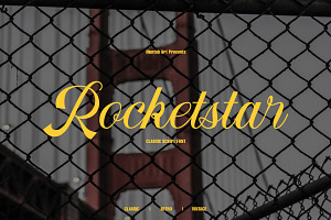 Rocketstar Classic Script, a Script Font by Muntab_Art