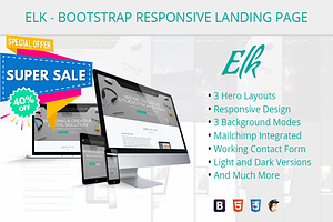 ELK-Bootstrap Responsive LandingPage