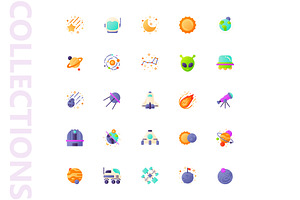 Space Flat Icons