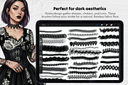 145 Lace & Mesh Procreate Brushes, a Brush Add-On by Selentaori Studio (Thumbnail 5 of 10)