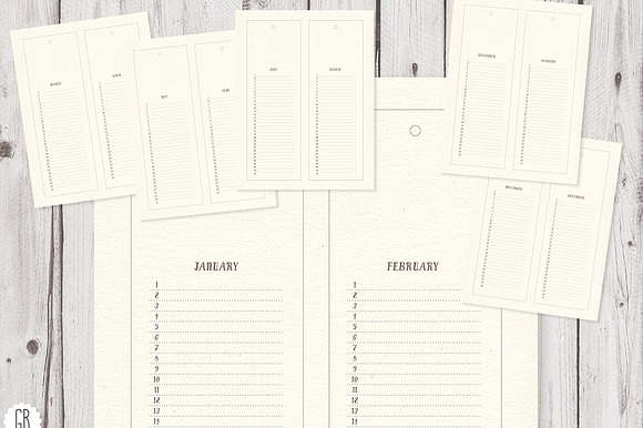 Calendar, perpetual monthly preview 6