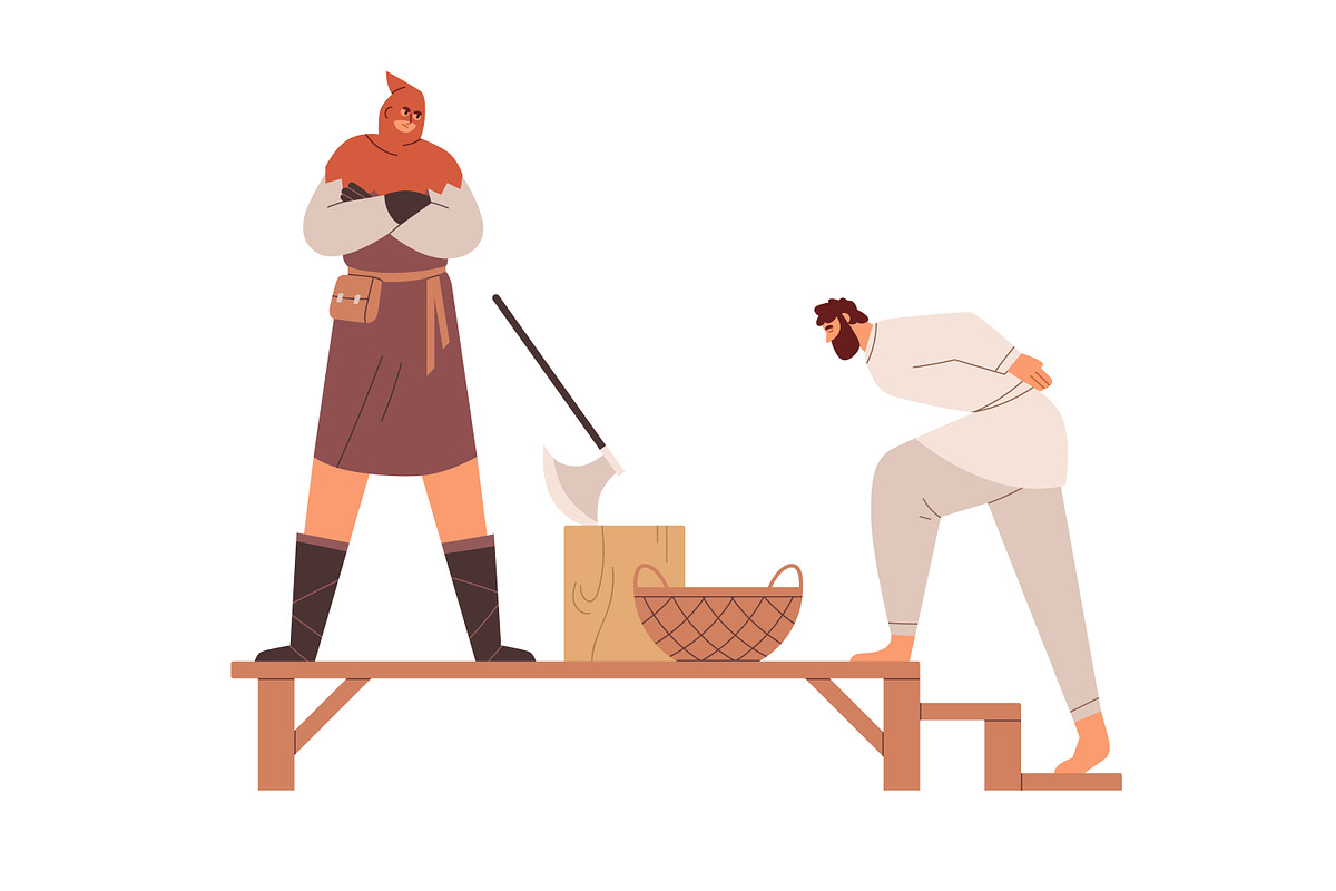 Daily life of medieval people set, a Person Illustration by Good Studio (Photo 10 of 11)