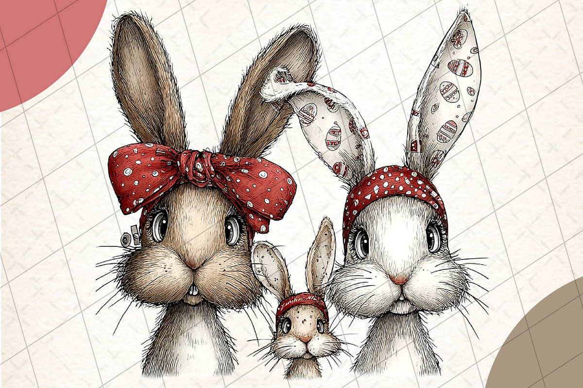 Easter Bunny Clipart Rabbit Png, an Illustration by DreamCafeArt (Photo 1 of 8)