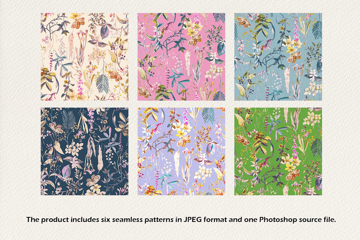 Reverie. Floral pattern, a Pattern Graphic by emeraldthue (Photo 6 of 6)