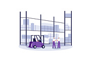 Cargo delivery concept set, a Transportation Illustration by PaperTrident (Thumbnail 3 of 7)