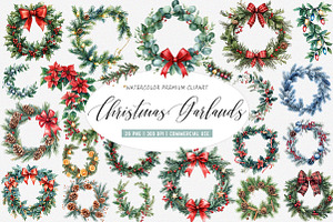 Christmas Garlands Sublimation PNG, an Illustration by SinaCreation
