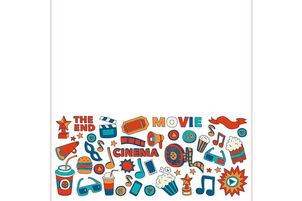 It's movie time! White background, a Texture Illustration by Art Loft (Photo 11 of 16)